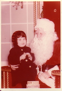 Pat with Santa, 1960