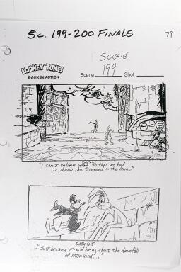 Looney Tunes Back in Action Prod board (copyright Time/Warner)