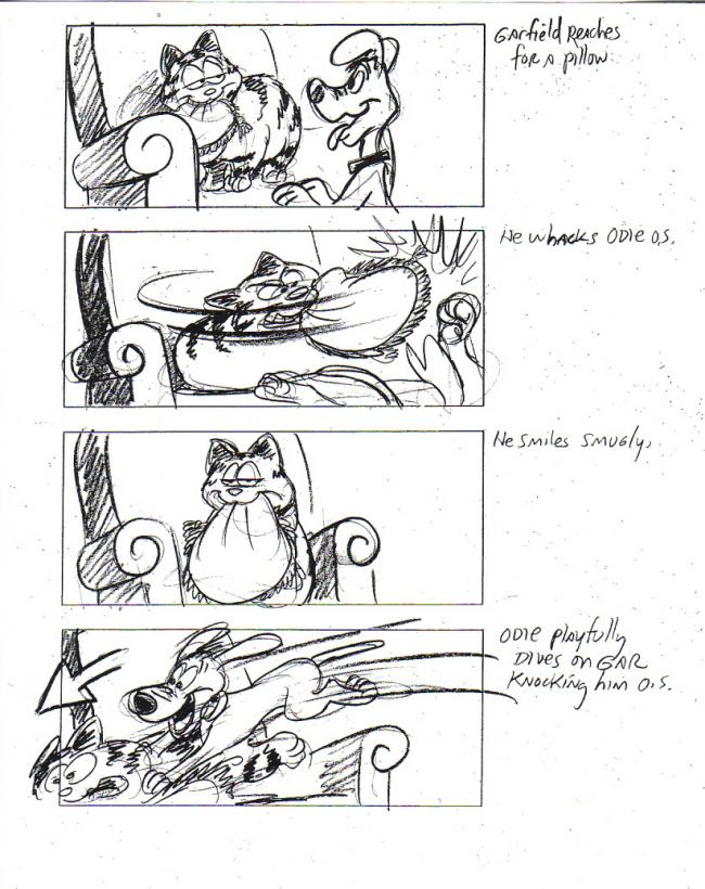 Storysketch Garfield the Movie. Copyright Fox Searchlight 2003.