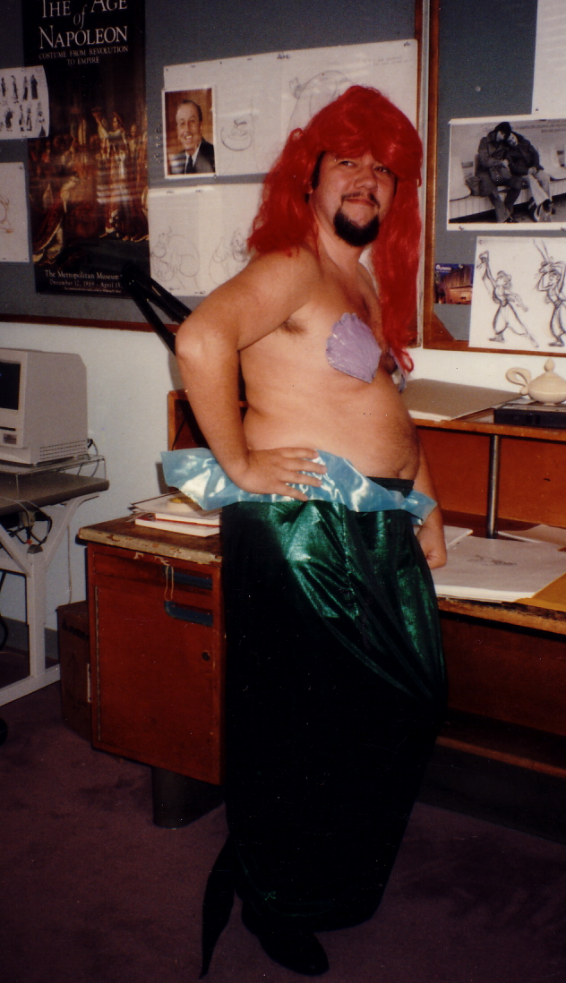 TOM AS THE LITTLE MERMAID.