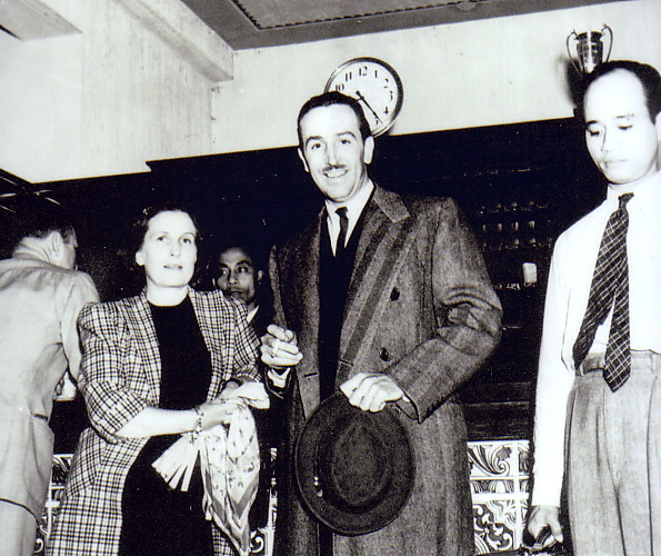 Walt and Lillian Disney checking in at the Norconian Hotel, circa 1938