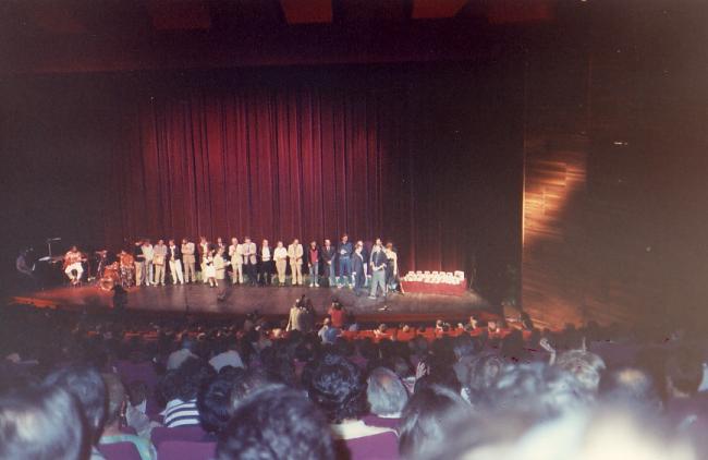 Award ceremony at Annecy, 1987.